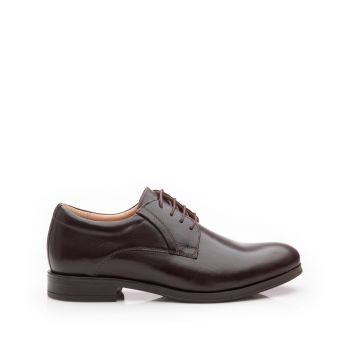 Pantofi barbati eleganti din piele naturala Leofex - 930-1 Maro Box ieftin