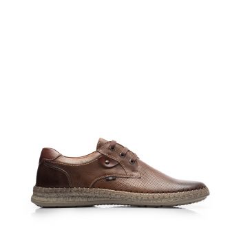 Pantofi casual bărbați din piele naturală, Leofex - 597 Redwood Box de firma original
