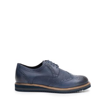 Pantofi casual barbati din piele naturala, Leofex - 846 Blue Box ieftin