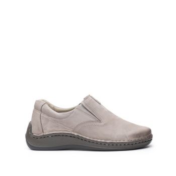 Pantofi casual barbati din piele naturala, Leofex - 919 Taupe nabuc de firma original