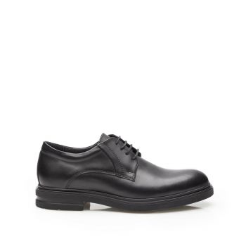 Pantofi casual barbati din piele naturala Leofex - 998 Negru Box ieftin