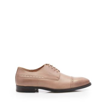 Pantofi eleganti barbati din piele naturala,Leofex - 510 Taupe Box ieftin