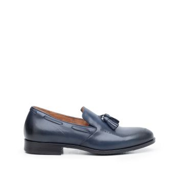 Pantofi eleganti barbati din piele naturala Leofex - 515 Blue Box ieftin