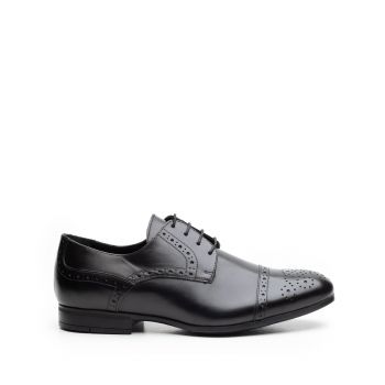 Pantofi eleganti barbati din piele naturala,Leofex - 537- 2 Negru box de firma original