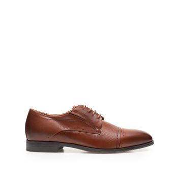 Pantofi eleganti barbati din piele naturala, Leofex - 575 cognac box de firma original