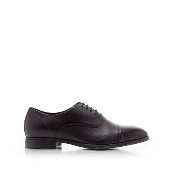Pantofi eleganti barbati din piele naturala, Leofex - 579 negru de firma original