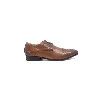 Pantofi eleganti barbati din piele naturala, Leofex - 888 cognac box de firma originali