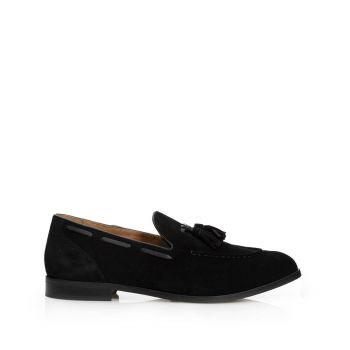 Pantofi eleganti barbati din piele naturala, Leofex - 922-1 Negru velur
