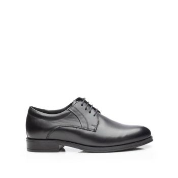 Pantofi eleganti barbati din piele naturala, Leofex - 930-1 Negru Box de firma original
