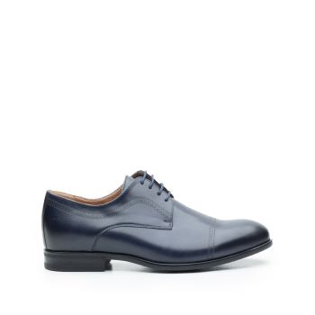 Pantofi eleganti barbati din piele naturala Leofex - 932 Blue Box ieftin