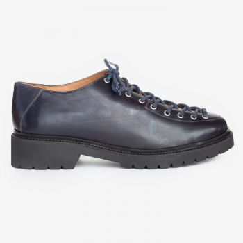 Pantofi casual dama cu siret pana in varf Leofex - 037 Blue Box