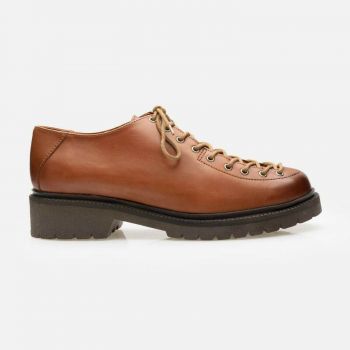 Pantofi casual dama cu siret pana in varf Leofex - 037 Maro Box