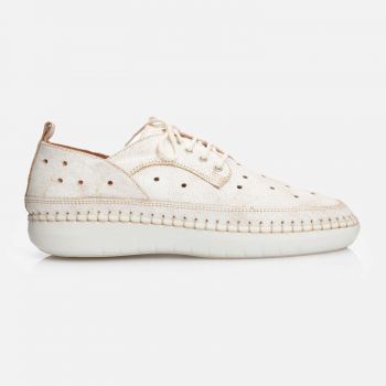 Pantofi casual dama din piele naturala, Leofex - 244 Bej Deschis Box