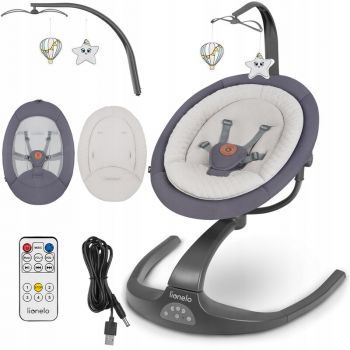 Balansoar si sezlong copii Lionelo Rina 2 in 1 cu rotire 360