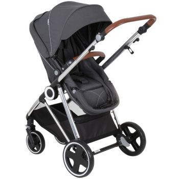 Carucior 3 in 1 BabyGo Halime cadru Silver ieftin