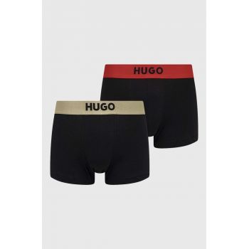 HUGO boxeri 2-pack barbati, culoarea negru