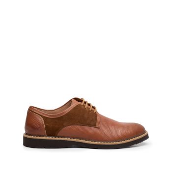 Pantofi casual barbati din piele naturala, Leofex - 938 Cognac box de firma originali