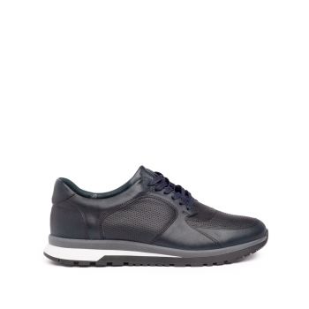 Pantofi sport barbati din piele naturala, Leofex - 519-2 Blue Box