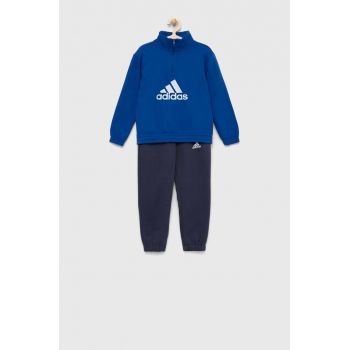 Adidas Performance bluza copii culoarea albastru marin, cu imprimeu de firma original