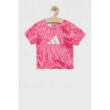Adidas Performance tricou copii culoarea roz