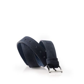 Curea din piele naturală - Blue velur