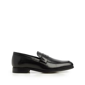Pantofi eleganți bărbați din piele naturală, Leofex - 723 Negru Box de firma original