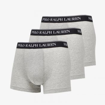 Ralph Lauren Stretch Cotton Classic Trunks 3-Pack Grey la reducere