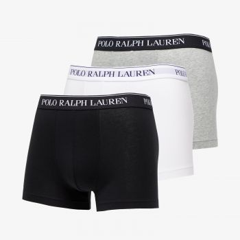 Ralph Lauren Stretch Cotton Classic Trunks Grey/ White/ Black