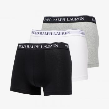 Ralph Lauren Stretch Cotton Classic Trunks Grey/ White/ Black de firma originali