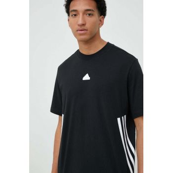 Adidas tricou din bumbac culoarea negru, cu imprimeu