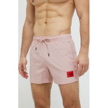 HUGO pantaloni scurti de baie culoarea roz