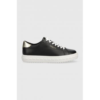 MICHAEL Michael Kors sneakers din piele Grove culoarea negru, 43F2GVFS6L