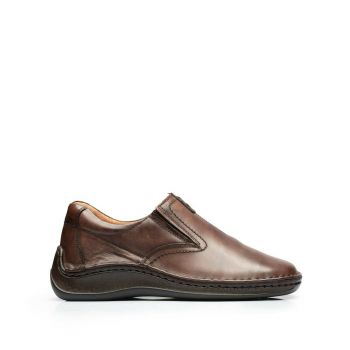 Pantofi casual barbati din piele naturala, Leofex - 919 maro deschis box de firma original