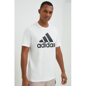 adidas tricou din bumbac culoarea alb, cu imprimeu IC9349