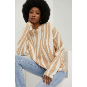 Answear Lab pulover de lana femei, culoarea bej, light
