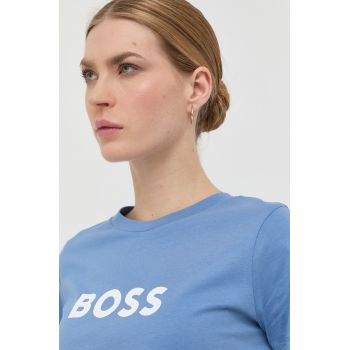 BOSS tricou din bumbac culoarea violet