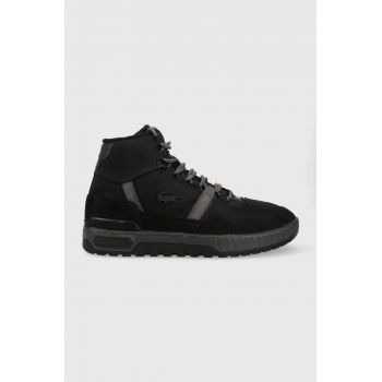 Lacoste sneakers T-Clip Winter Mid barbati, culoarea negru