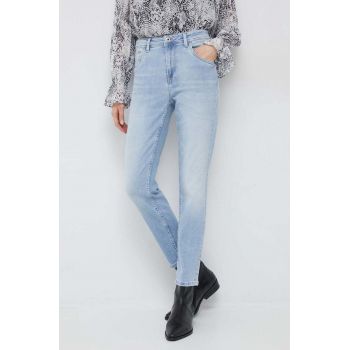 Pepe Jeans jeansi Violet femei high waist ieftini