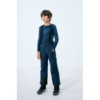 4F pantaloni de schi pentru copii culoarea albastru marin