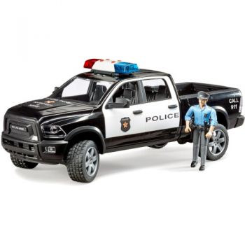 Masina de Politie Bruder Ram 2500 cu Politist si Accesorii