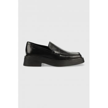 Vagabond Shoemakers mocasini de piele EYRA femei, culoarea negru, cu toc plat, 5350.214.20