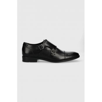 Aldo pantofi de piele Holtlanflex barbati, culoarea negru, 13180582.HOLTLANFLEX