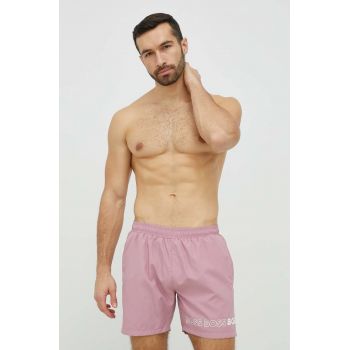 BOSS pantaloni scurti de baie culoarea roz de firma original