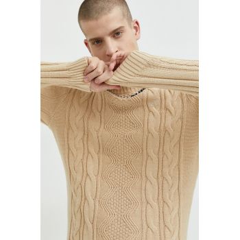 Hollister Co. pulover barbati, culoarea maro