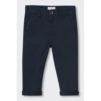 Pantaloni chino uni de bumbac