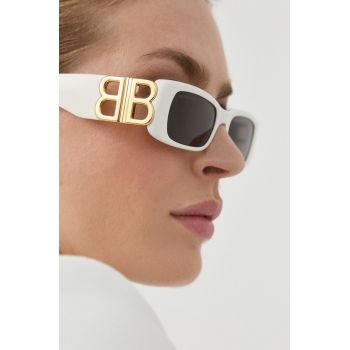 Balenciaga ochelari de soare femei, culoarea alb de firma originali