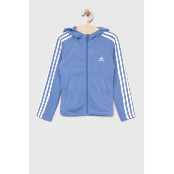 Adidas bluza copii G 3S FZ cu glugă, neted ieftin