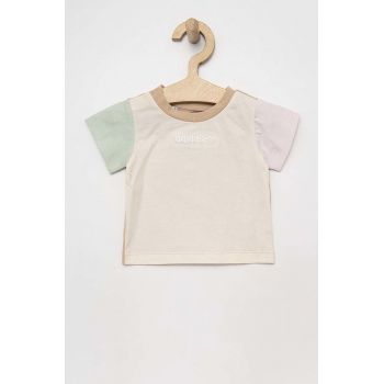 Adidas Originals tricou de bumbac pentru copii culoarea bej, modelator