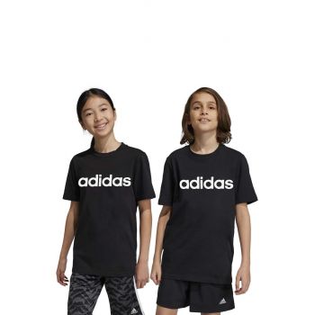 Adidas tricou de bumbac pentru copii U LIN culoarea negru, cu imprimeu