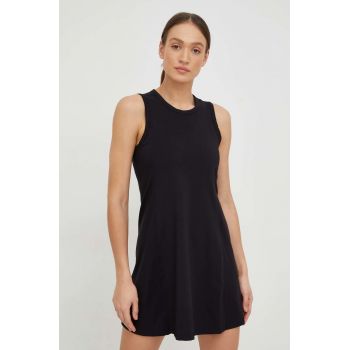 Dkny rochie culoarea negru, midi, mulata